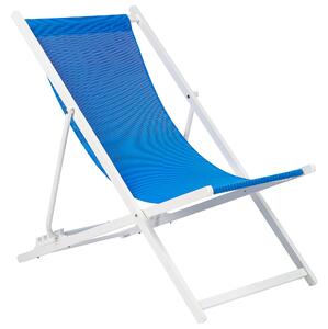 Skládací plážová židle modrá/bílá LOCRI II