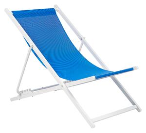 Skládací plážová židle modrá/bílá LOCRI II