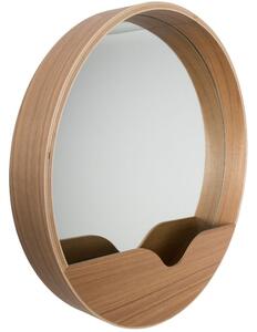 Dřevěné závěsné zrcadlo ZUIVER ROUND WALL 40 cm