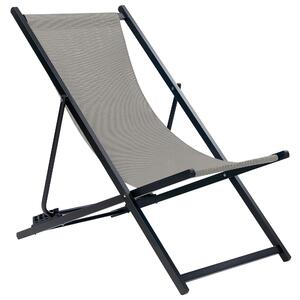Skládací plážová židle šedá/černá LOCRI II