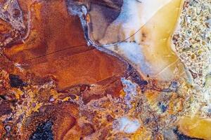 DIMEX | Vliesová fototapeta Detail barevného kamene MS-5-2455 | 375 x 250 cm | modrá, zlatá, hnědá