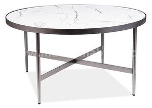 Konferenční stolek Dolores B, imitace mramoru/šedá