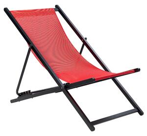 Skládací plážová židle červená/černá LOCRI II