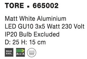 Nova Luce Bodové svítidlo TORE matný bílá hliník GU10 3x10W