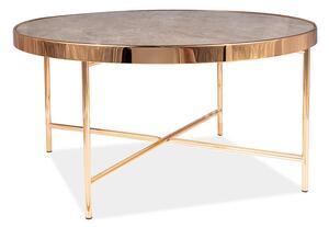Konferenční stolek Fortuna B, mramor/zlatá