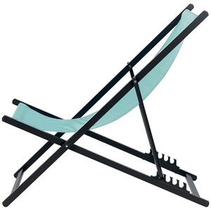 Skládací plážová židle tyrkysová/černá LOCRI II