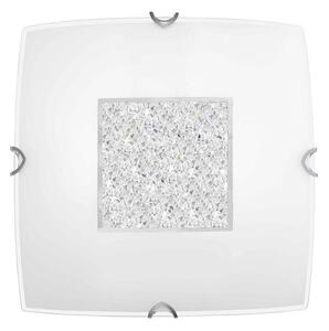 Nova Luce Stropní svítidlo THELTA křišťál a bílé sklo E27 2x12W