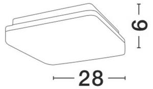 Nova Luce Venkovní stropní svítidlo TOMMY, LED 24W 3000K 85st. IP54