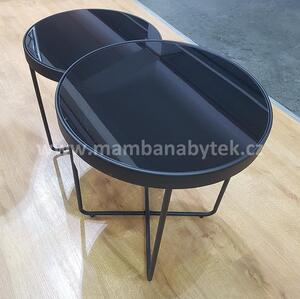 Odkládací stolek Atena černá/černá