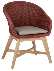 Červeno-béžová pletená zahradní židle Bizzotto Coachella