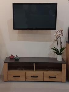 Televizní stolek XL RTV, dub artisan/šedá