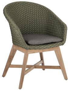 Zeleno-šedá pletená zahradní židle Bizzotto Coachella