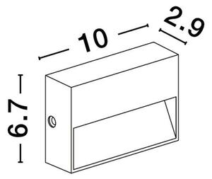 Nova Luce Venkovní nástěnné svítidlo VISION, LED 1.5W 3000K 50st. IP54