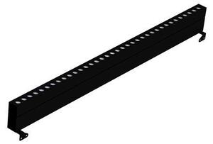 Nova Luce WALL WASHER černý hliník a sklo LED Chip Cree 36W 3000K DC24V nastavitelné 30st. IP67 Max Power 300W