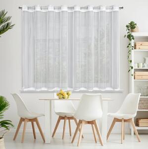 ZÁCLONA NA KROUŽCÍCH MAYA 300X100 CM BÍLÁ