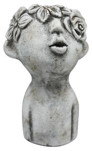 BETONOVÝ KVĚTINÁČ LEON 16,5X24,5 CM ŠEDÁ