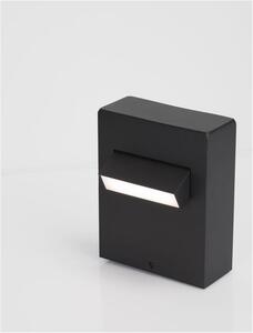 Nova Luce Venkovní sloupkové svítidlo ZELDA černý hliník a akrylový difuzor proti oslnění LED 6W 3000K IP65