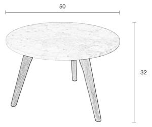 Bílý mramorový konferenční stolek ZUIVER WHITE STONE 50 cm
