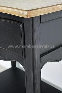 Odkládací stolek Sorrento 27B, černá/zlatá
