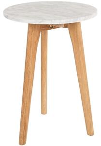 Bílý mramorový odkládací stolek ZUIVER WHITE STONE 32 cm