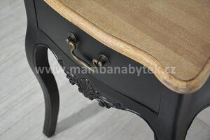 Odkládací stolek Sorrento 32B, černá/zlatá