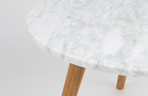 Bílý mramorový konferenční stolek ZUIVER WHITE STONE 50 cm