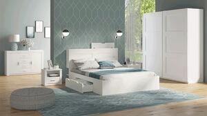 Manželská postel 160 cm Raloma (bílá) (s úl. prostorem). 1034201