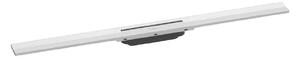 Hansgrohe RainDrain Flex - Lineární sprchový žlab s nerezovým roštem 900, do prostoru, zkrátitelný, matná bílá 56045700