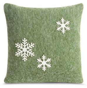 VÁNOČNÍ DEKORAČNÍ POVLAK NA POLŠTÁŘ SNOWFLAKE4 40X40 CM VZOROVANÁ