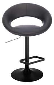 LuxuryForm Barová židle NAPOLI na černém talíři - černá