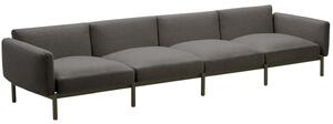 Kave Home Zahradní pohovka Sorells 370 cm se zelenou podnoží
