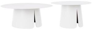 Bizzotto Bílý set dvou zahradních stolků Bryan 70/90 cm
