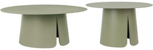 Bizzotto Zelený set dvou zahradních stolků Bryan 70/90 cm
