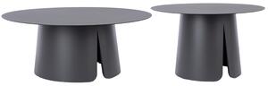 Bizzotto Šedý set dvou zahradních stolků Bryan 70/90 cm
