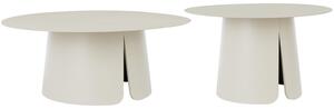 -25 % Dny MOMENTI– Bizzotto Krémový set dvou zahradních stolků Bryan 70/90 cm