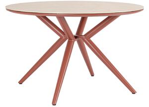 Bizzotto Červeno-béžový zahradní jídelní stůl Cabas Ø120 cm