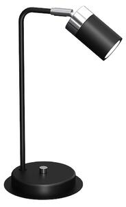 Stolní lampa Joker, 1x chromové/černé kovové stínítko, b