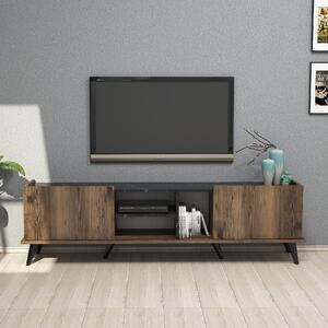 TV stolek ELEGANTE ořech/černá