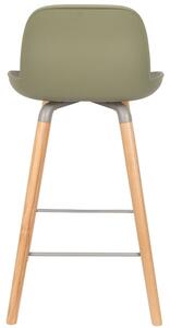 Zelená plastová barová židle ZUIVER ALBERT KUIP 65 cm