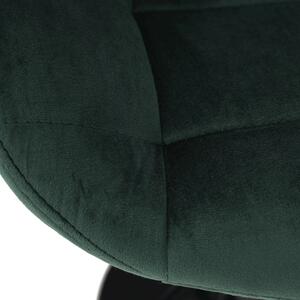 Barová židle Chelsey (tmavě zelená + černá). 1034246