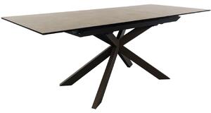 Hnědý keramický rozkládací jídelní stůl Kave Home Atminda 160/210 x 90 cm