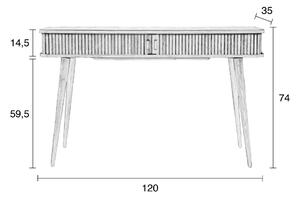 Jasanový toaletní stolek ZUIVER BARBIER 120x35 cm