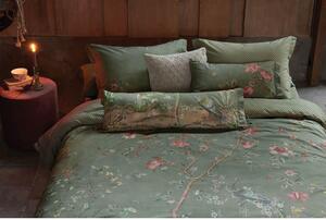 Pip studio luxusní povlečení Okinawa, zelené Květiny Tmavě zelená 140x200 + 70x90 cm 100% bavlna perkál