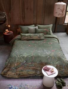Pip studio luxusní povlečení Okinawa, zelené Květiny Tmavě zelená 140x200 + 70x90 cm 100% bavlna perkál