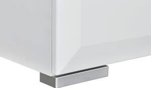 TV komoda CANTERO bílá vysoký lesk/beton, šířka 140 cm