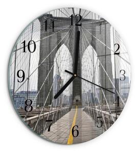 Skleněné nástěnné hodiny Brooklynský most zsoc-fi30-00175459