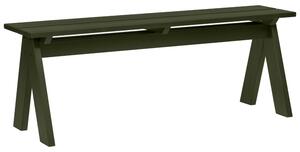 Noo.ma Zelená dřevěná zahradní lavice Navo 120 cm