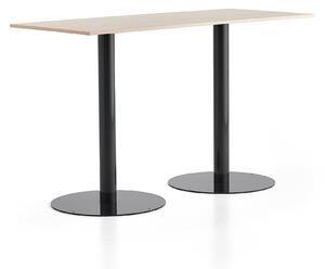 AJ Produkty Barový stůl ALVA, 1800x800x1100 mm, antracitová, bříza