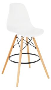 Barová židle Caribik (bílá + buk). 1034664