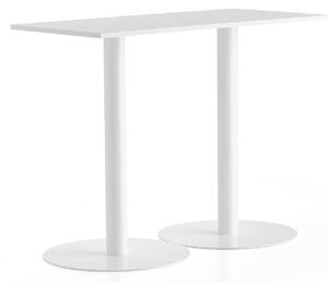 AJ Produkty Barový stůl ALVA, 1400x700x1100 mm, bílá, bílá